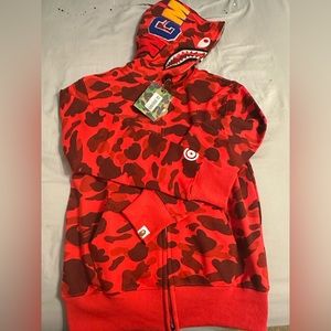 A bathing ape hoodie full zip up . For woman or men